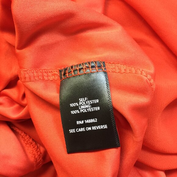 New! Torrid Maxi Tank Dress 4X Plus Orange Chiffon Embroidered Cross Back - Picture 6 of 15